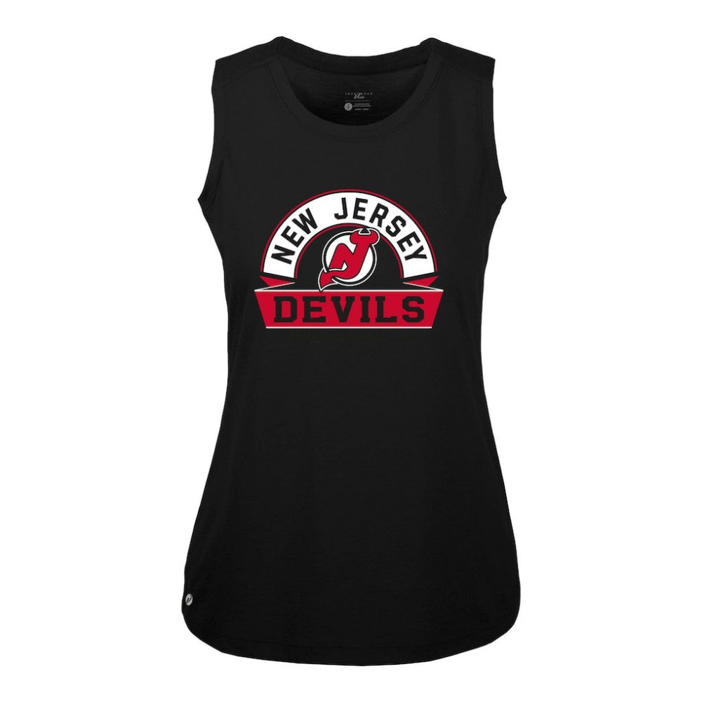 New Jersey Devils Levelwear Women's Macy Banner Arch Tank Top Black