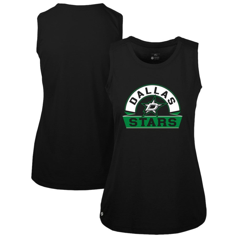 Dallas Stars Levelwear Women's Macy Banner Arch Tank Top Black
