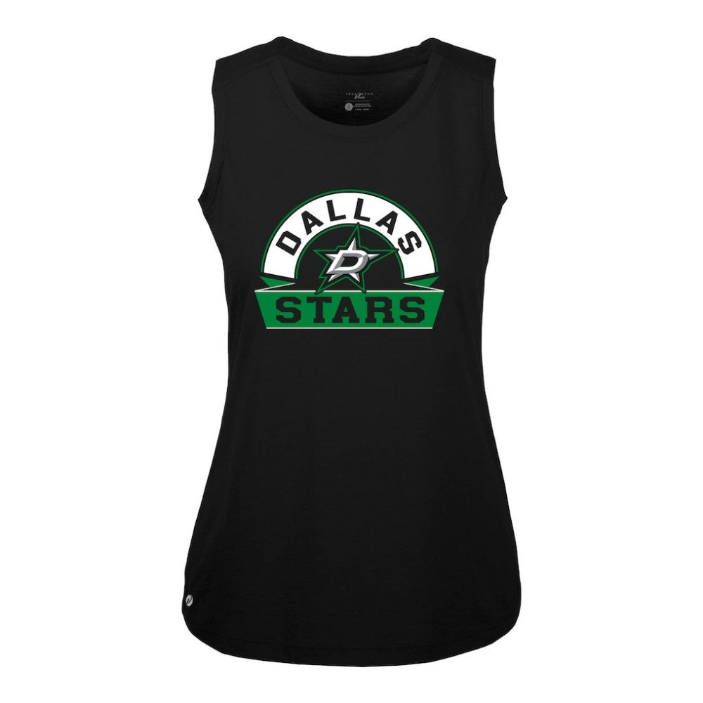 Dallas Stars Levelwear Women's Macy Banner Arch Tank Top Black