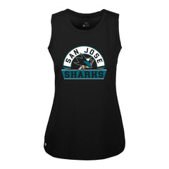San Jose Sharks Levelwear Women's Macy Banner Arch Tank Top Black