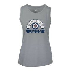 Winnipeg Jets Levelwear Women's Macy Banner Arch Tank Top Gray