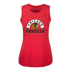 Chicago Blackhawks Levelwear Women's Macy Banner Arch Tank Top Red