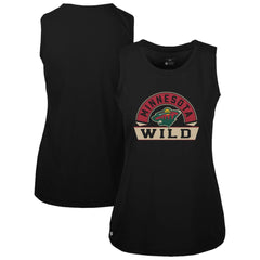 Minnesota Wild Levelwear Women's Macy Banner Arch Tank Top Black