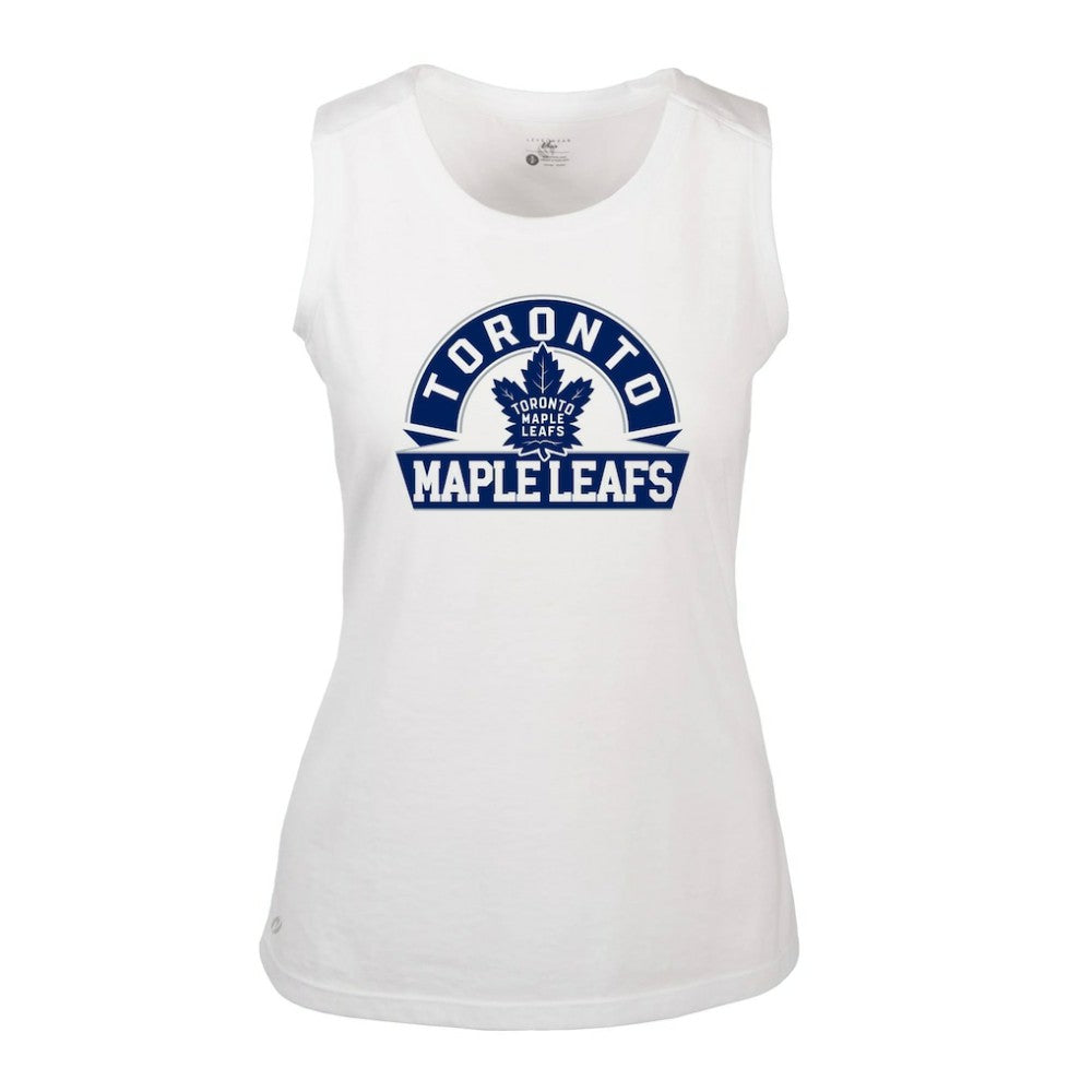 Toronto Maple Leafs Levelwear Women's Macy Banner Arch Tank Top White