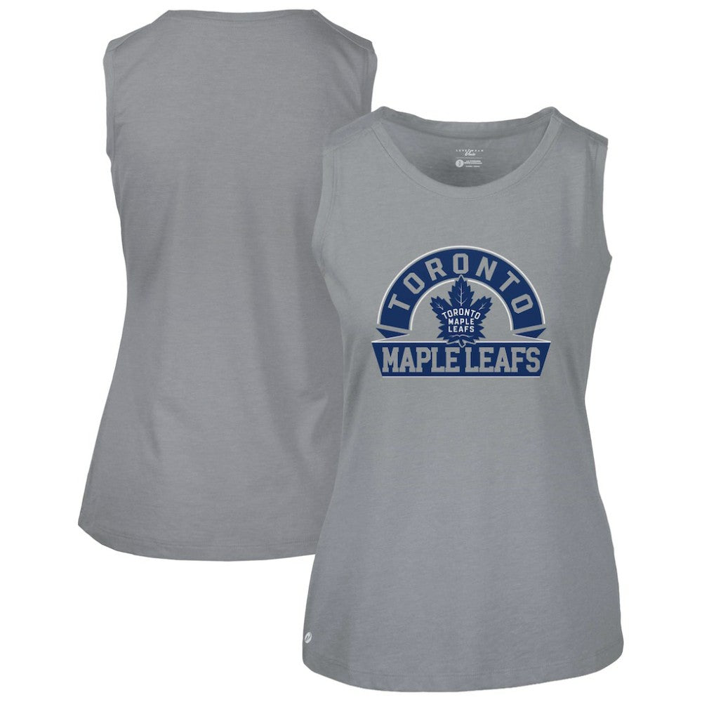 Toronto Maple Leafs Levelwear Women's Macy Banner Arch Tank Top Gray