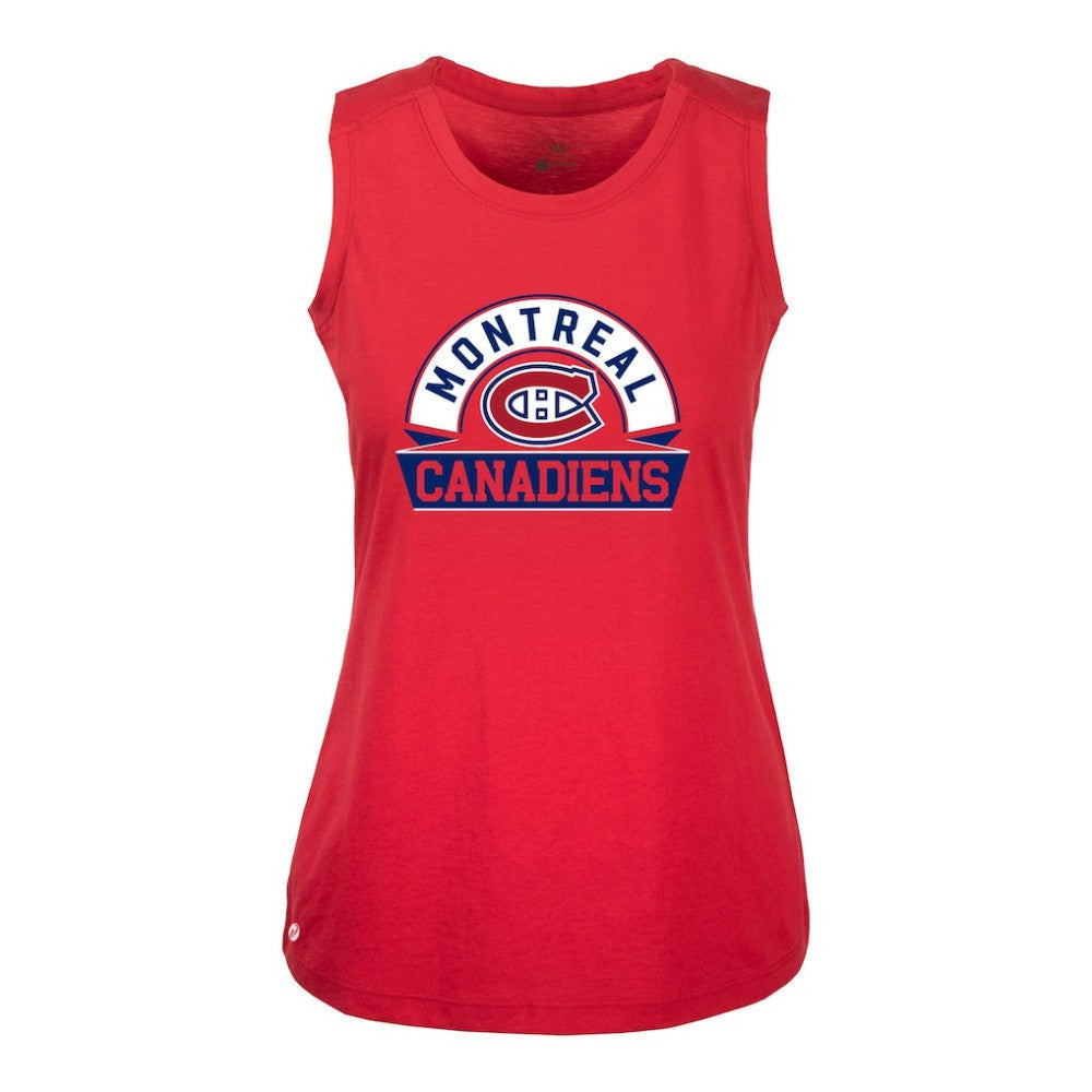 Montreal Canadiens Levelwear Women's Macy Banner Arch Tank Top Red