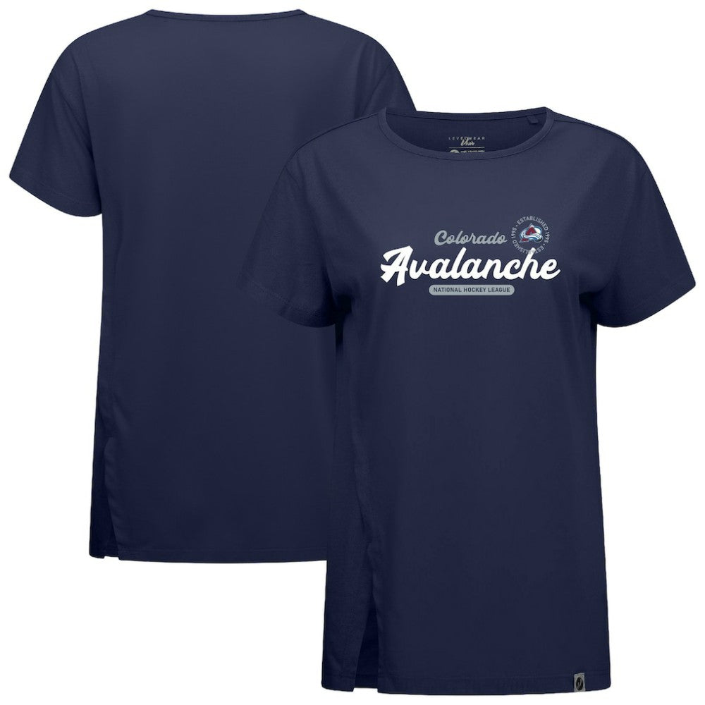 Colorado Avalanche Levelwear Women's Influx Monument T-Shirt Navy