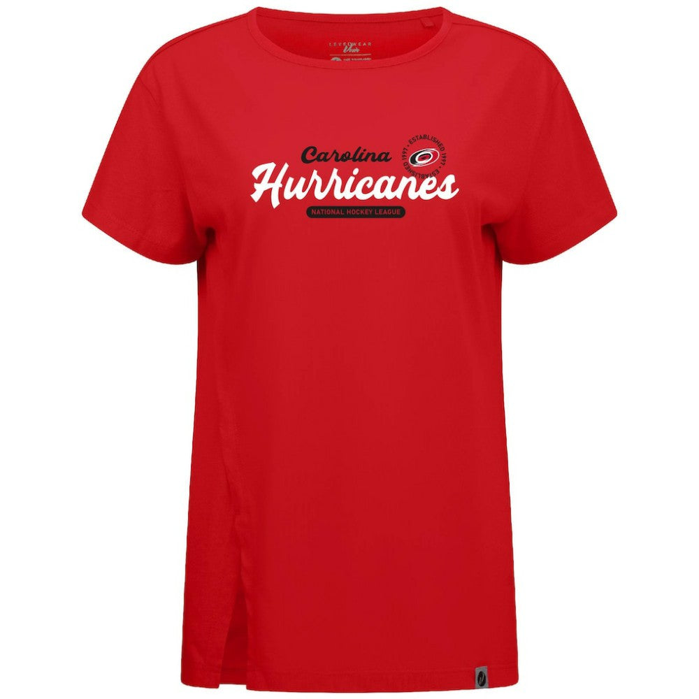 Carolina Hurricanes Levelwear Women's Influx Monument T-Shirt Red