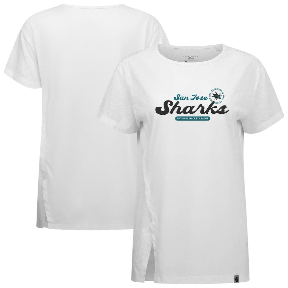 San Jose Sharks Levelwear Women's Influx Monument T-Shirt White
