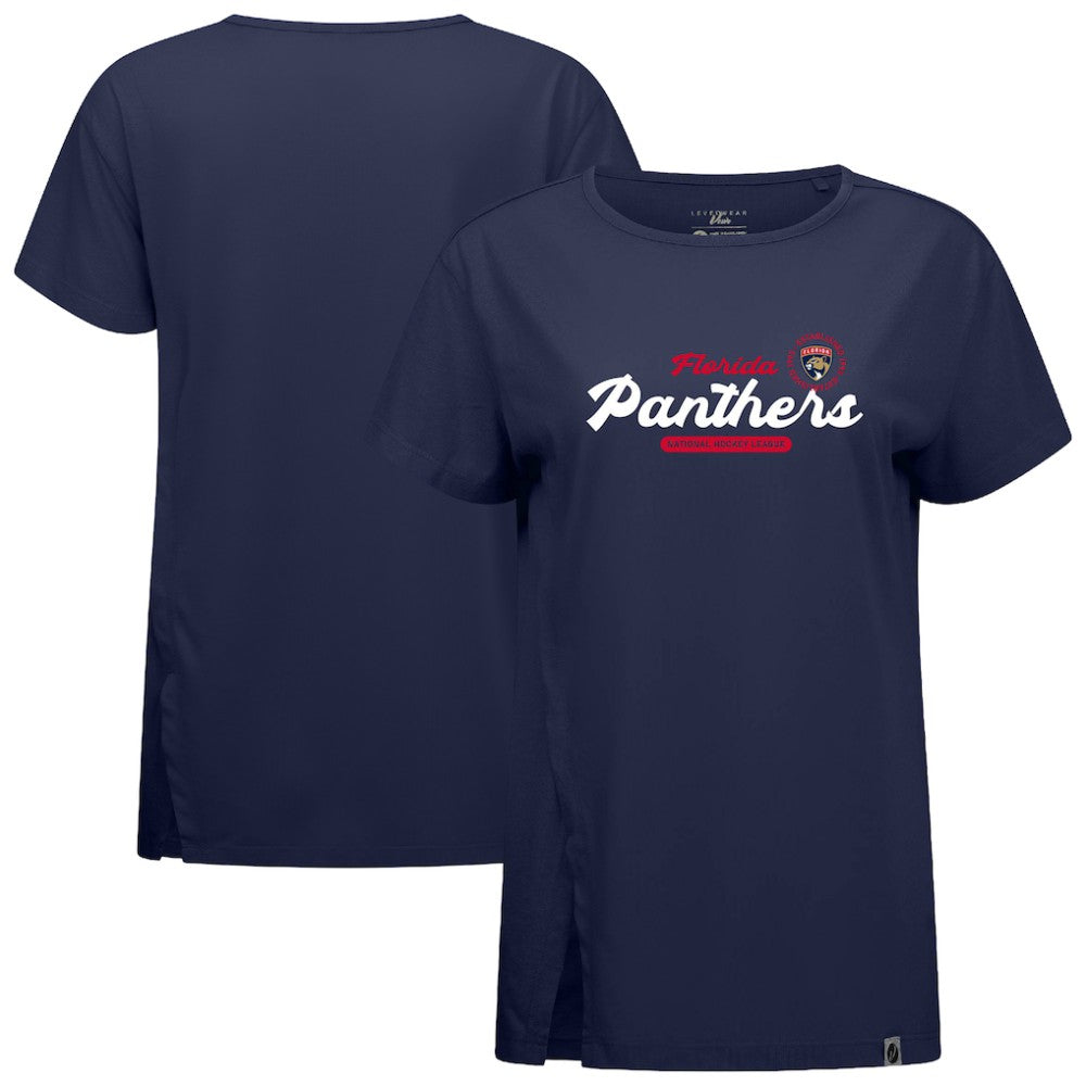 Florida Panthers Levelwear Women's Influx Monument T-Shirt Navy