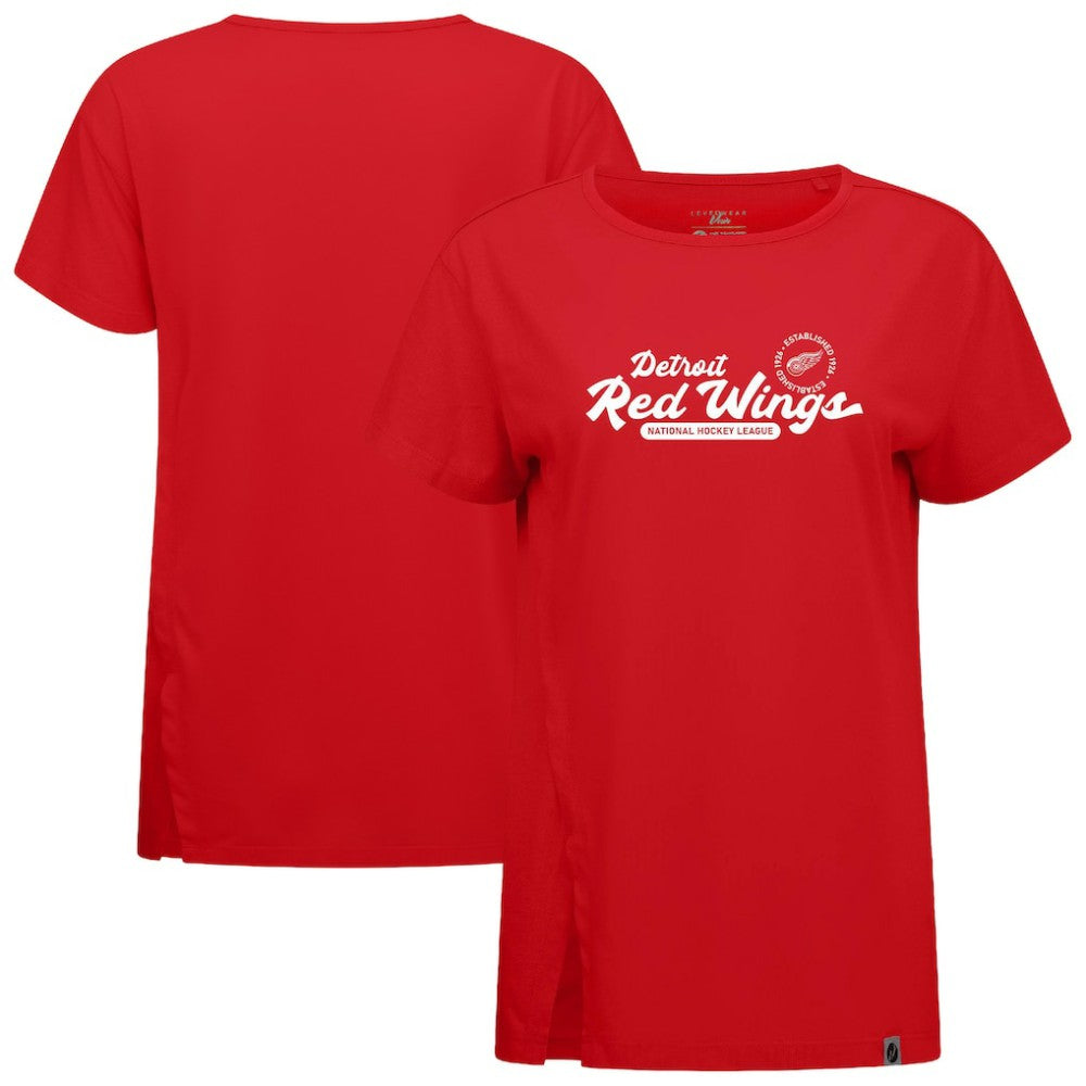 Detroit Red Wings Levelwear Women's Influx Monument T-Shirt Red