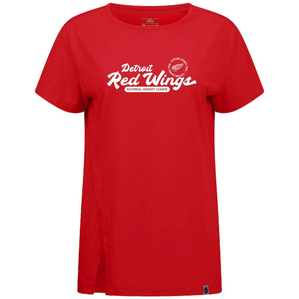 Detroit Red Wings Levelwear Women's Influx Monument T-Shirt Red