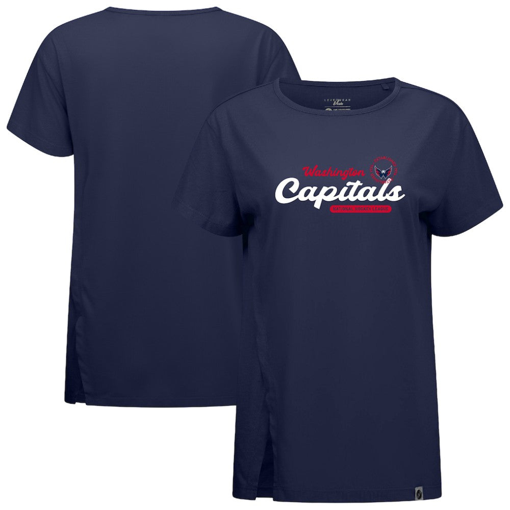 Washington Capitals Levelwear Women's Influx Monument T-Shirt Navy