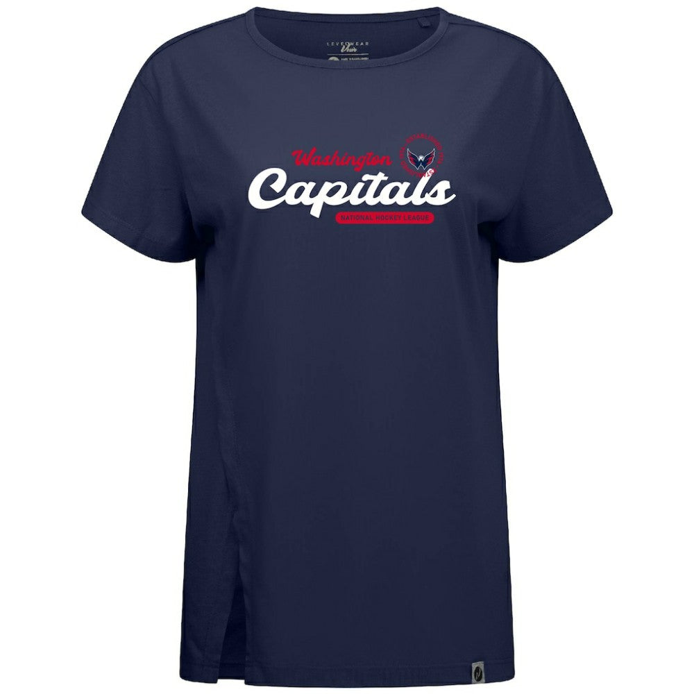 Washington Capitals Levelwear Women's Influx Monument T-Shirt Navy
