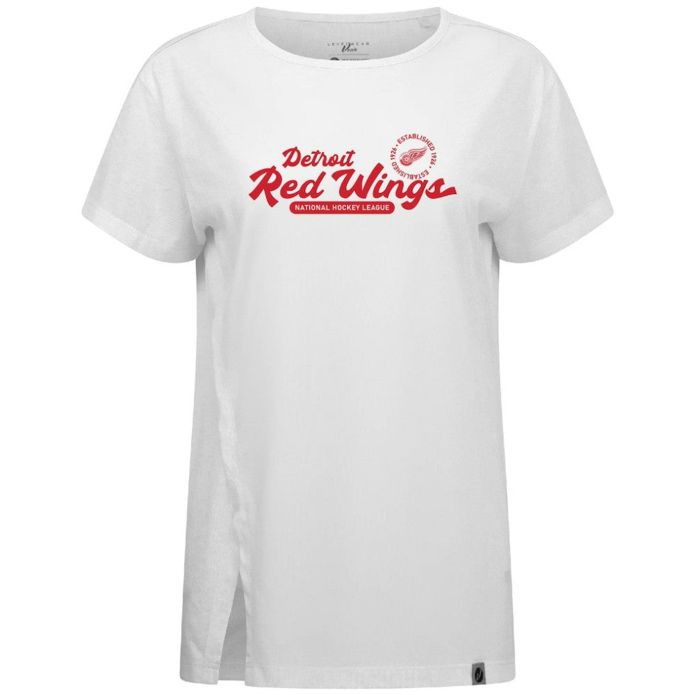 Detroit Red Wings Levelwear Women's Influx Monument T-Shirt White
