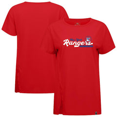 New York Rangers Levelwear Women's Influx Monument T-Shirt Red