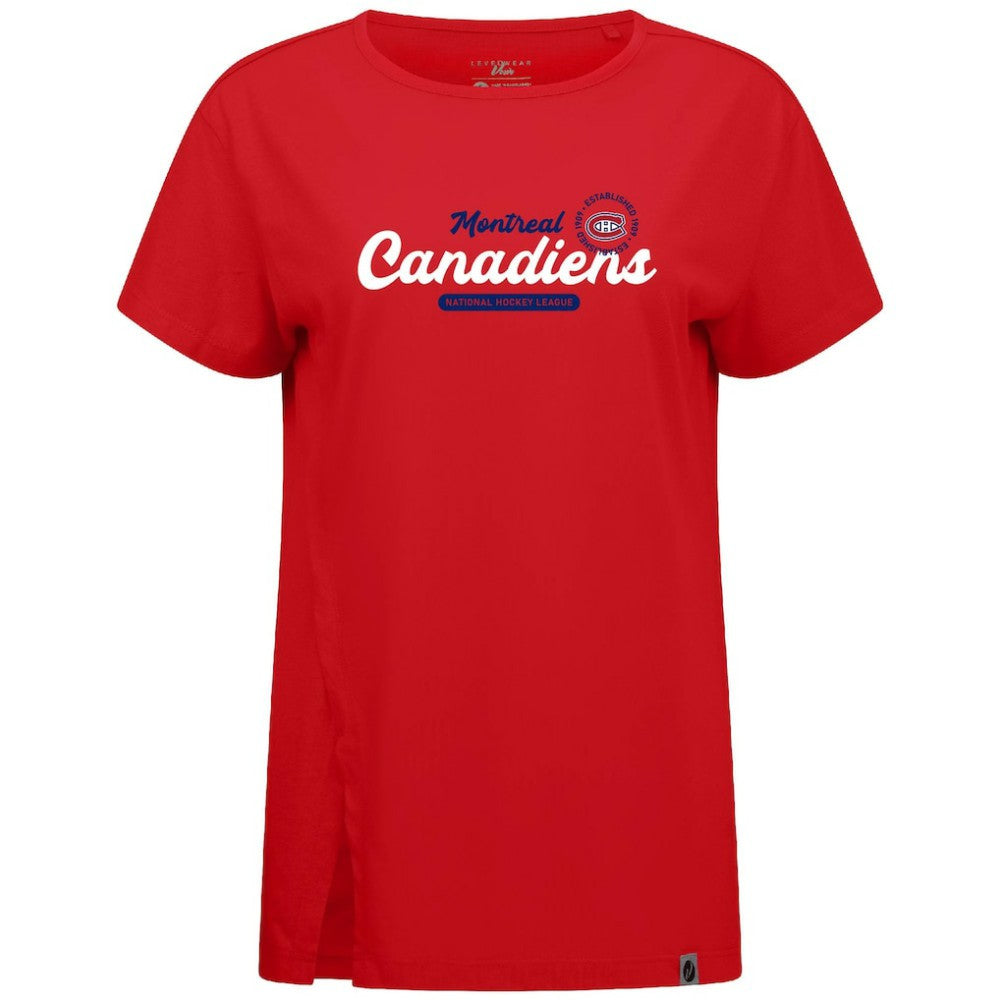 Montreal Canadiens Levelwear Women's Influx Monument T-Shirt Red