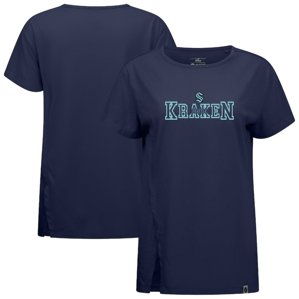 Seattle Kraken Levelwear Women's Influx Journey T-Shirt Deep Sea Blue
