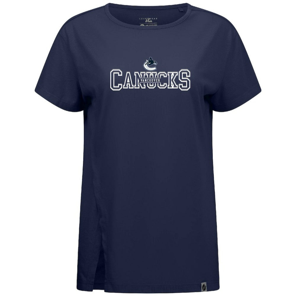 Vancouver Canucks Levelwear Women's Influx Journey T-Shirt Navy