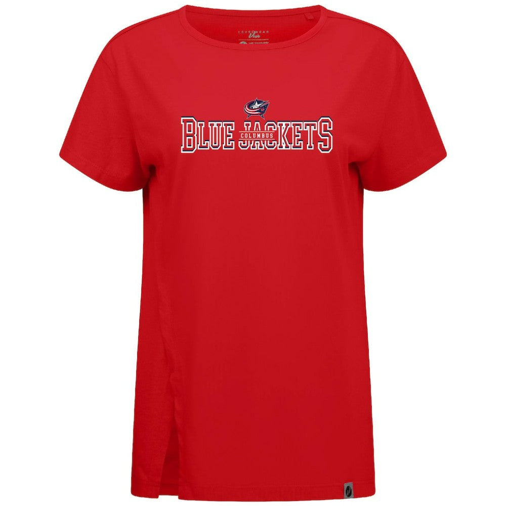 Columbus Blue Jackets Levelwear Women's Influx Journey T-Shirt Red