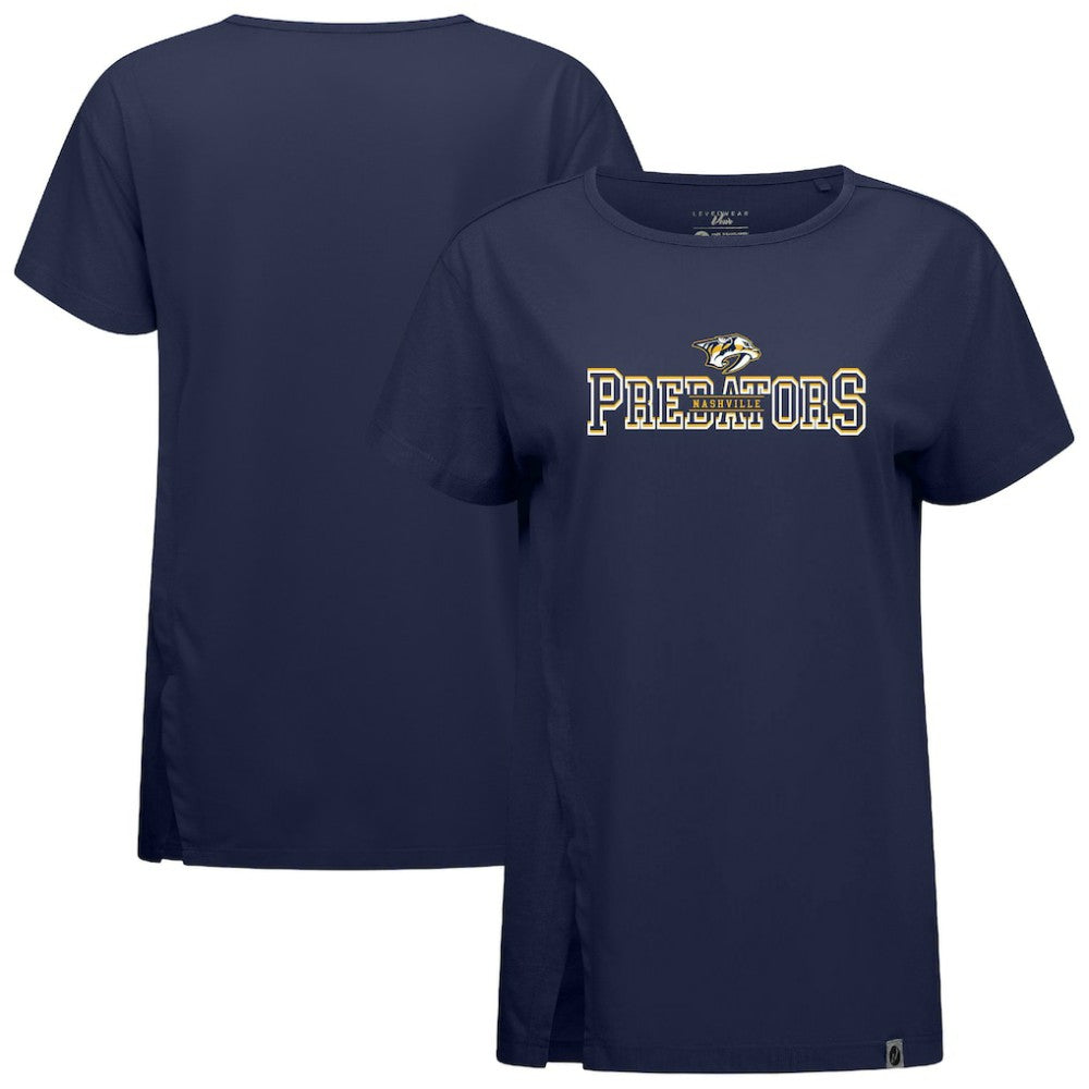 Nashville Predators Levelwear Women's Influx Journey T-Shirt Navy