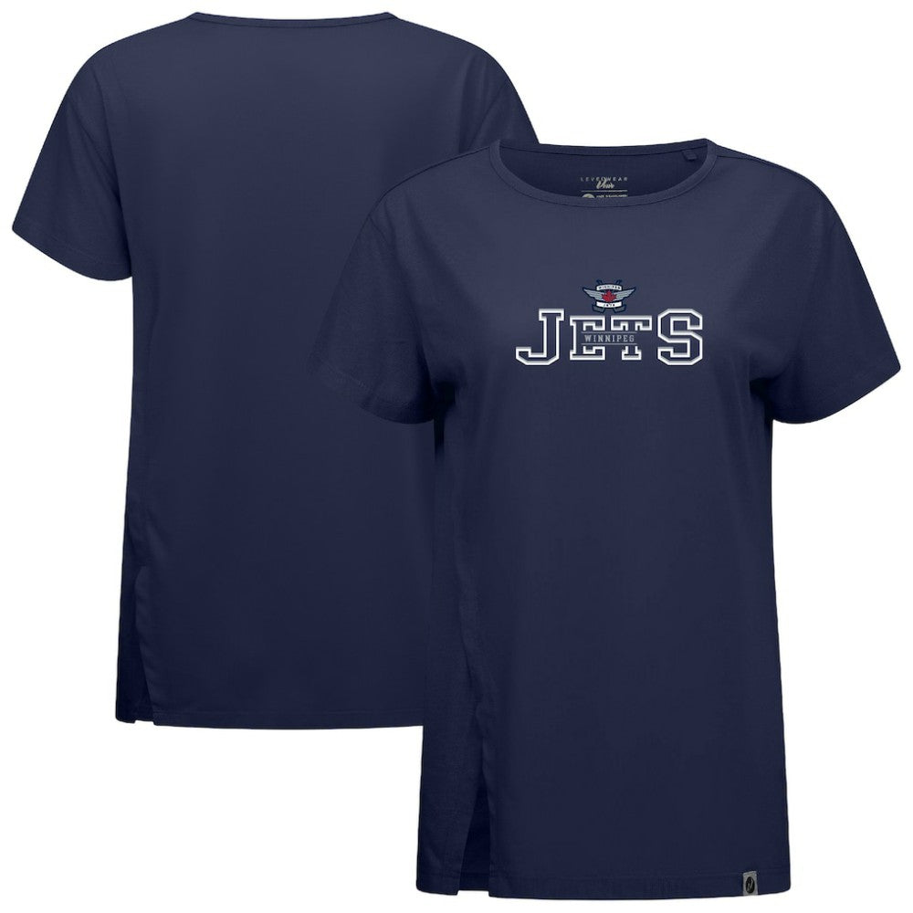 Winnipeg Jets Levelwear Women's Influx Journey T-Shirt Navy