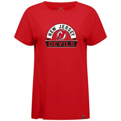 New Jersey Devils Levelwear Women's Influx Banner Arch T-Shirt Red