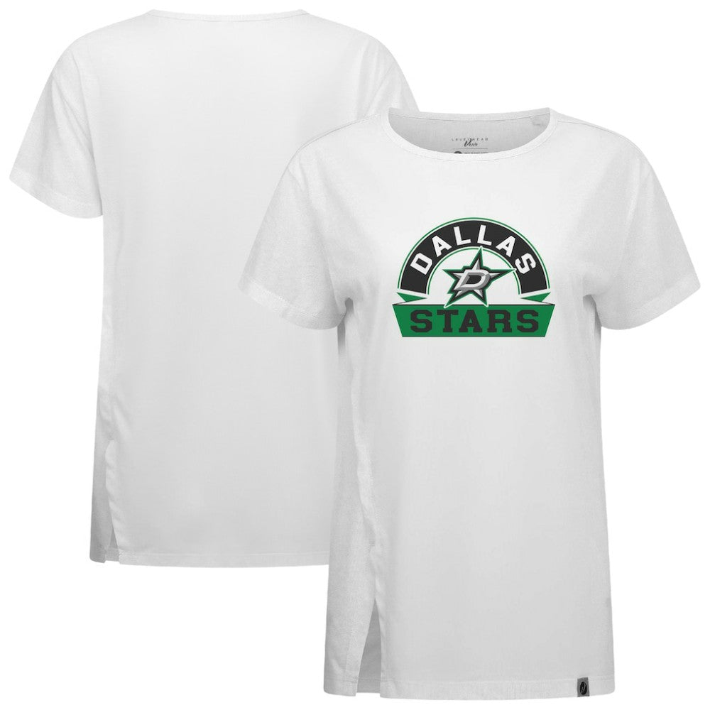 Dallas Stars Levelwear Women's Influx Banner Arch T-Shirt White