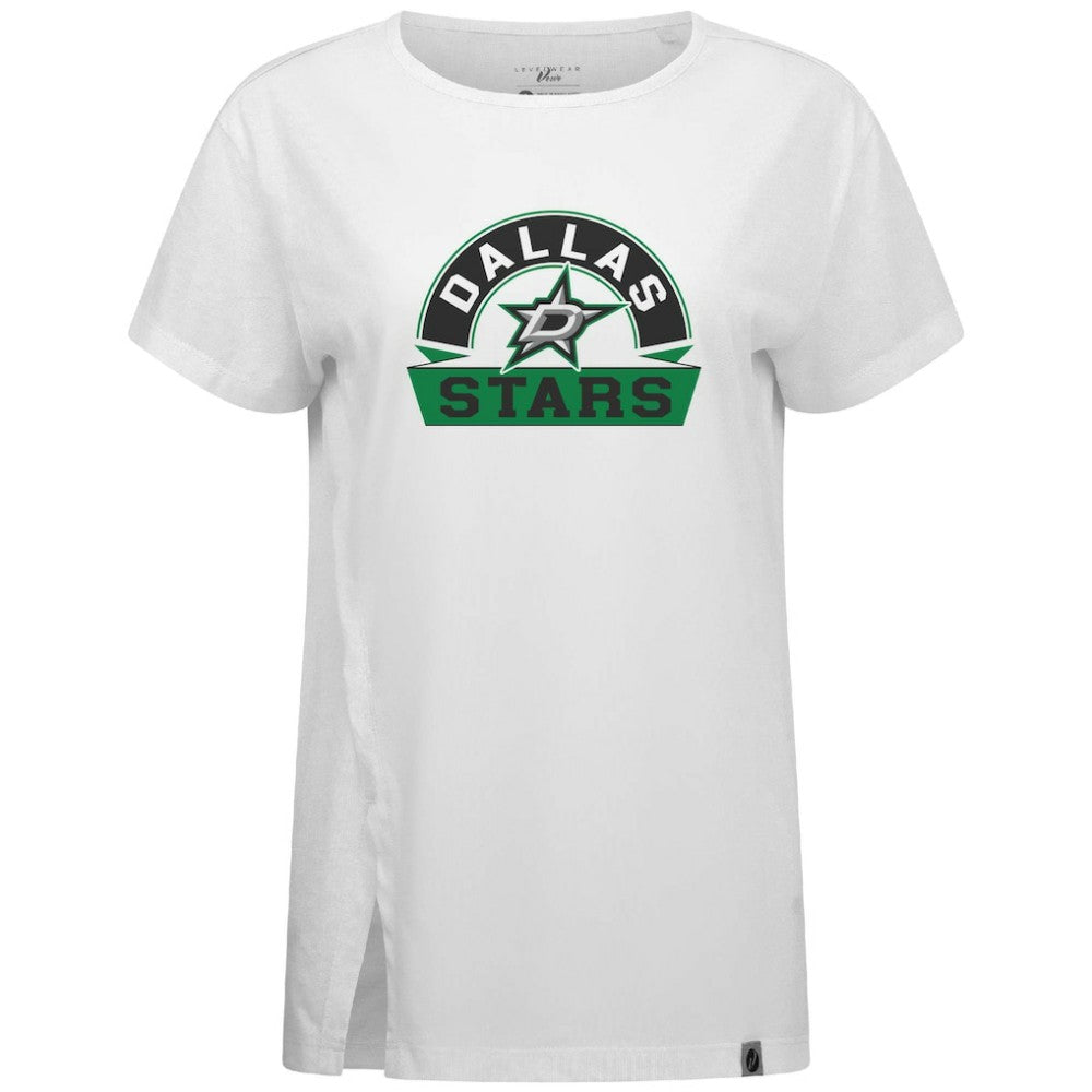 Dallas Stars Levelwear Women's Influx Banner Arch T-Shirt White