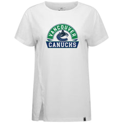 Vancouver Canucks Levelwear Women's Influx Banner Arch T-Shirt White