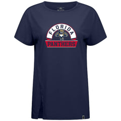 Florida Panthers Levelwear Women's Influx Banner Arch T-Shirt Navy