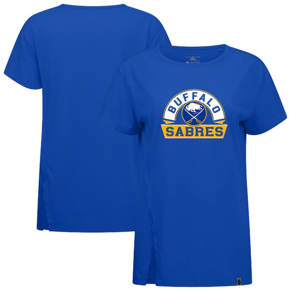 Buffalo Sabres Levelwear Women's Influx Banner Arch T-Shirt Royal