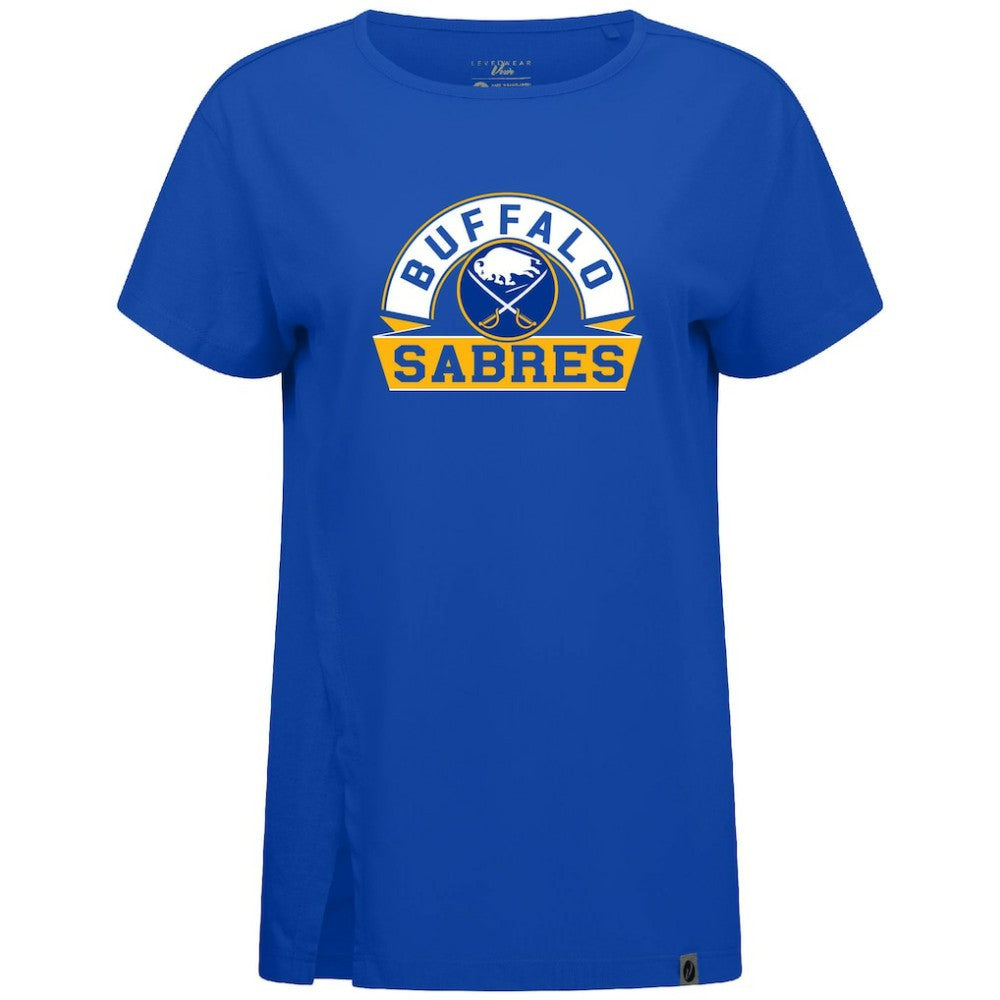 Buffalo Sabres Levelwear Women's Influx Banner Arch T-Shirt Royal