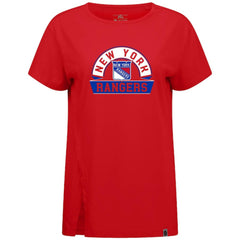 New York Rangers Levelwear Women's Influx Banner Arch T-Shirt Red