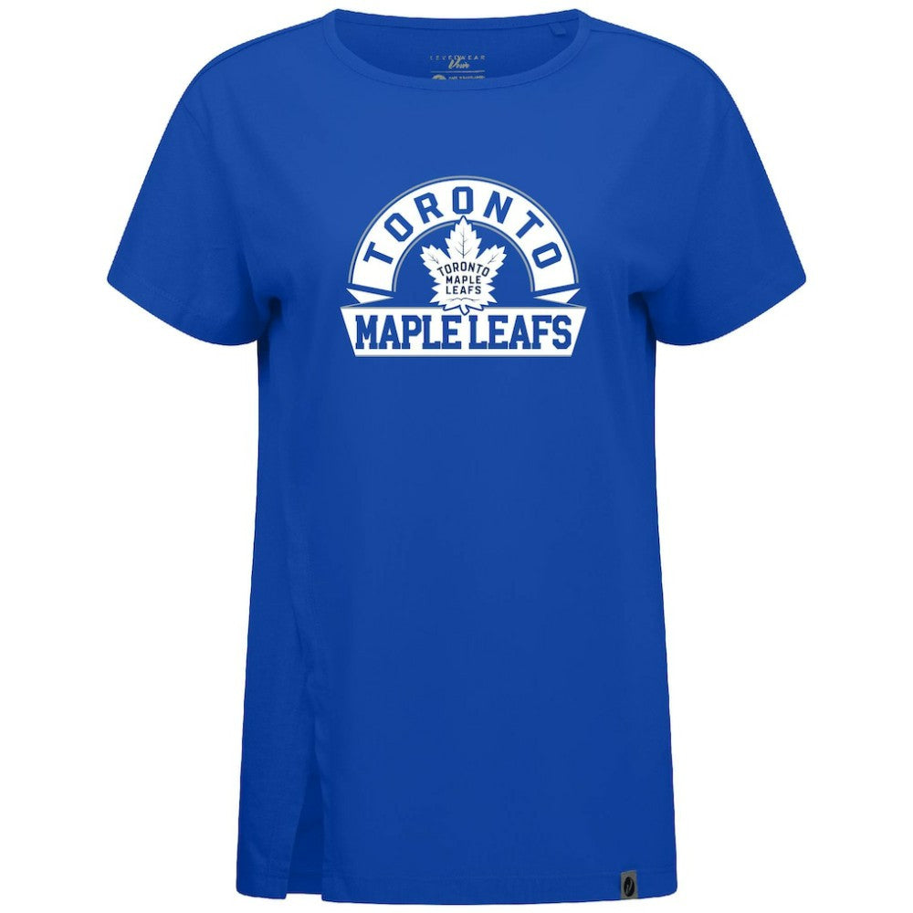 Toronto Maple Leafs Levelwear Women's Influx Banner Arch T-Shirt Royal