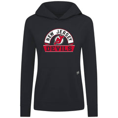 New Jersey Devils Levelwear Women's Relay Banner Arch Pullover Hoodie Black