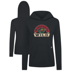 Minnesota Wild Levelwear Women's Relay Banner Arch Pullover Hoodie Black