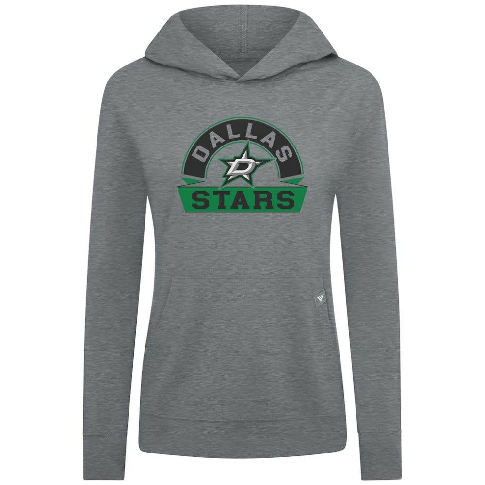 Dallas Stars Levelwear Women's Relay Banner Arch Pullover Hoodie Gray