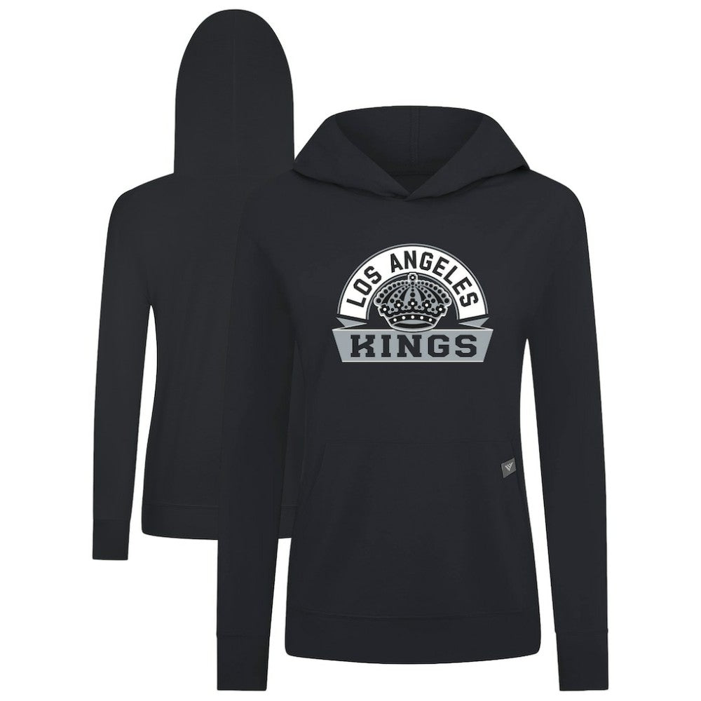 Los Angeles Kings Levelwear Women's Relay Banner Arch Pullover Hoodie Black