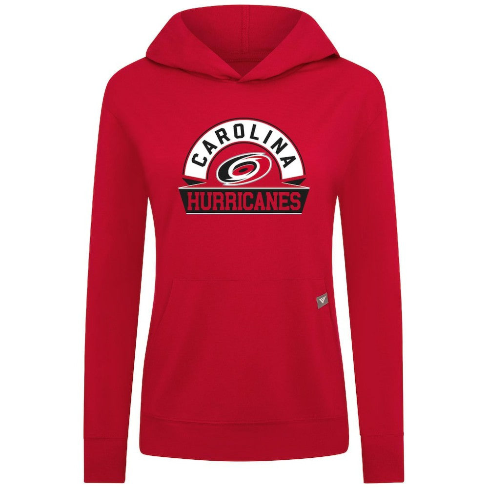 Carolina Hurricanes Levelwear Women's Relay Banner Arch Pullover Hoodie Red