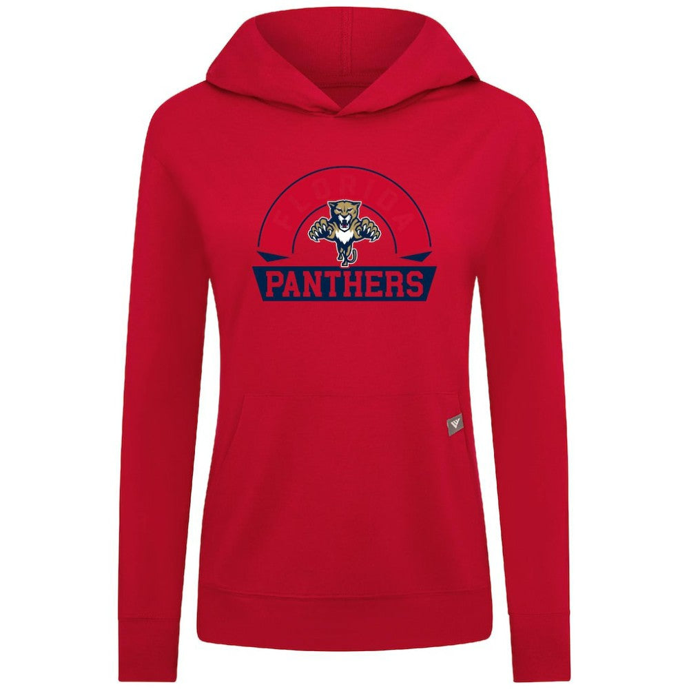 Florida Panthers Levelwear Women's Relay Banner Arch Pullover Hoodie Red