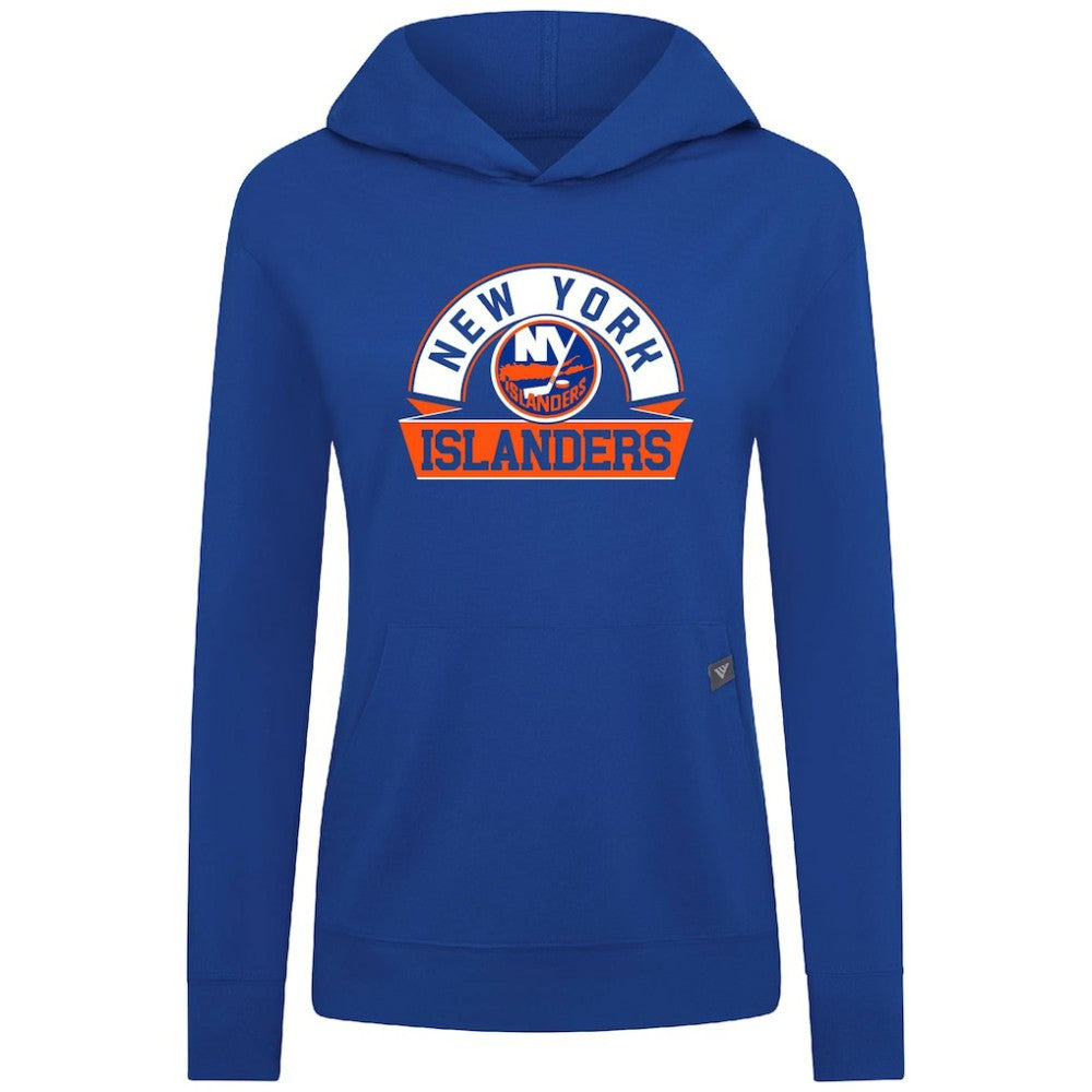 New York Islanders Levelwear Women's Relay Banner Arch Pullover Hoodie Royal