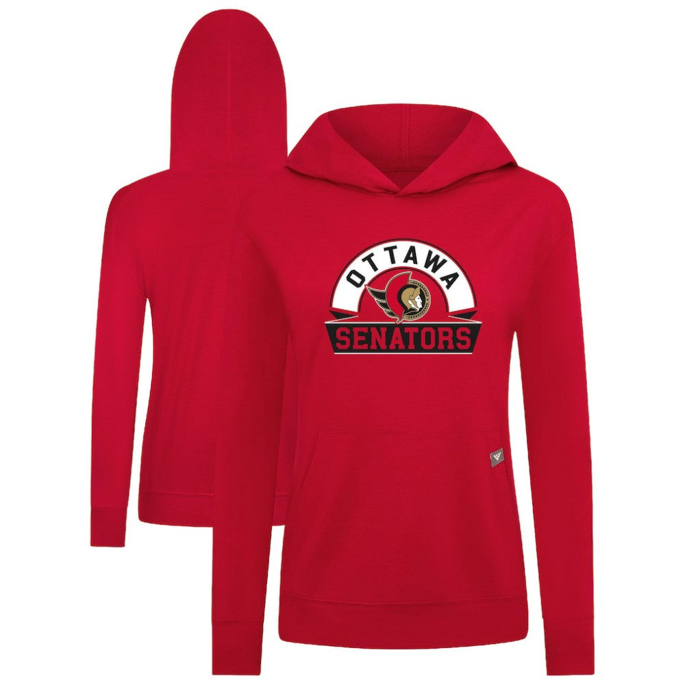 Ottawa Senators Levelwear Women's Relay Banner Arch Pullover Hoodie Red