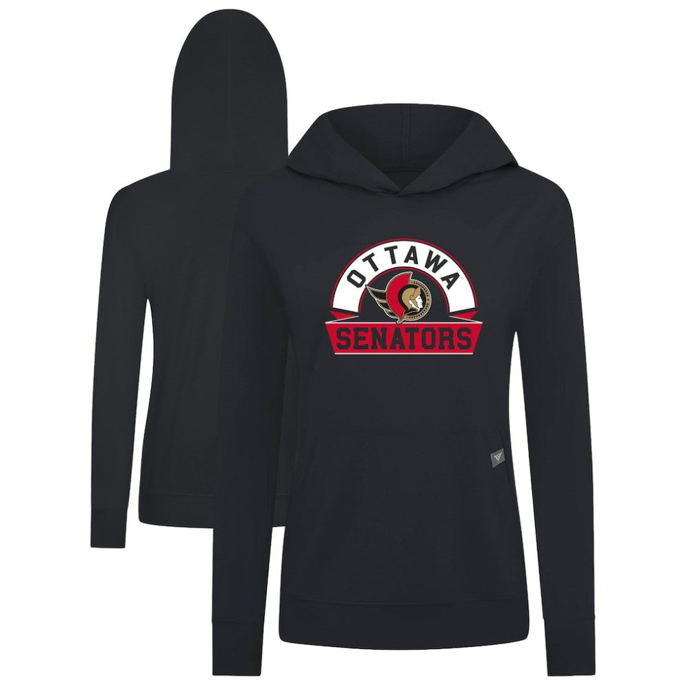 Ottawa Senators Levelwear Women's Relay Banner Arch Pullover Hoodie Black