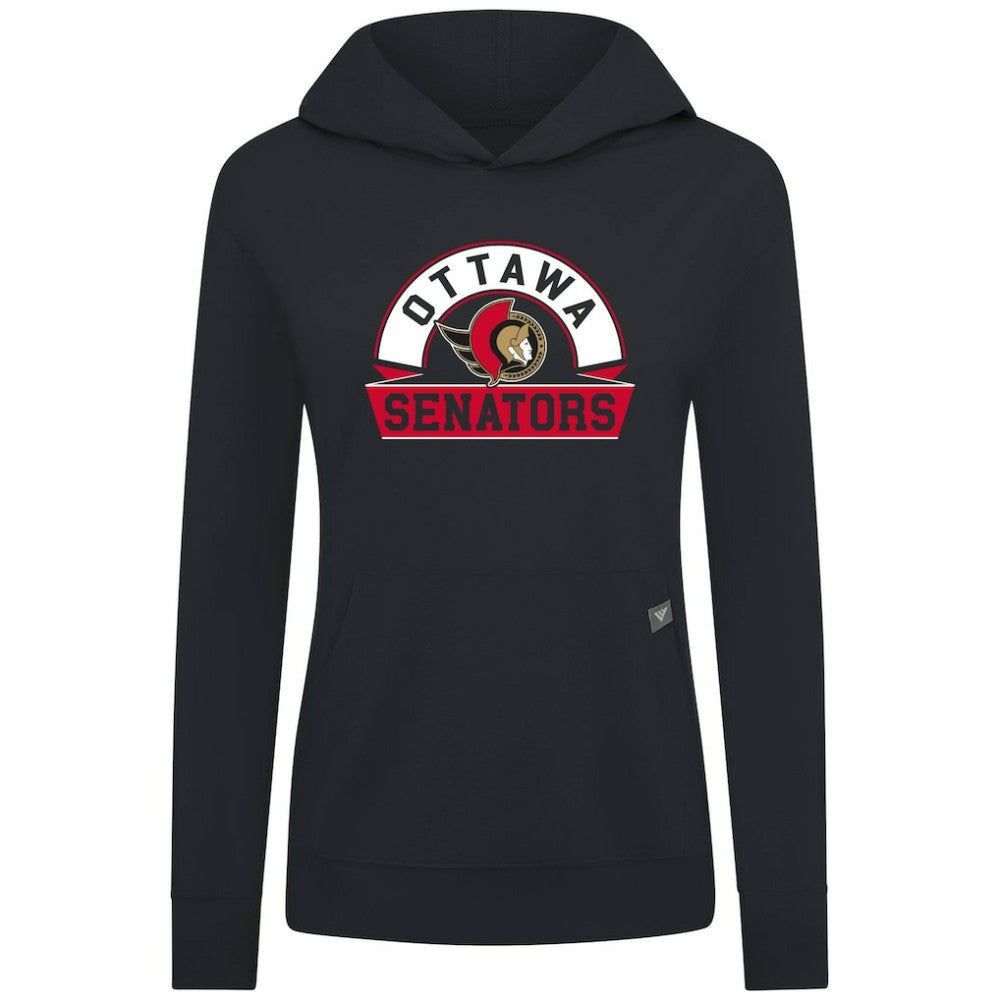 Ottawa Senators Levelwear Women's Relay Banner Arch Pullover Hoodie Black
