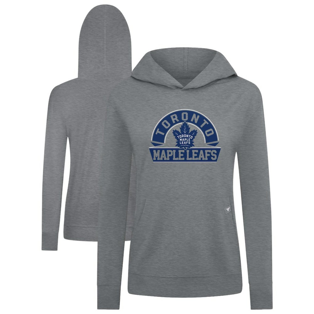 Toronto Maple Leafs Levelwear Women's Relay Banner Arch Pullover Hoodie Gray