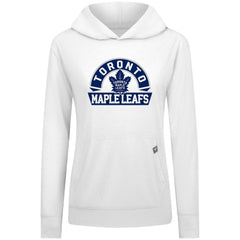 Toronto Maple Leafs Levelwear Women's Relay Banner Arch Pullover Hoodie White