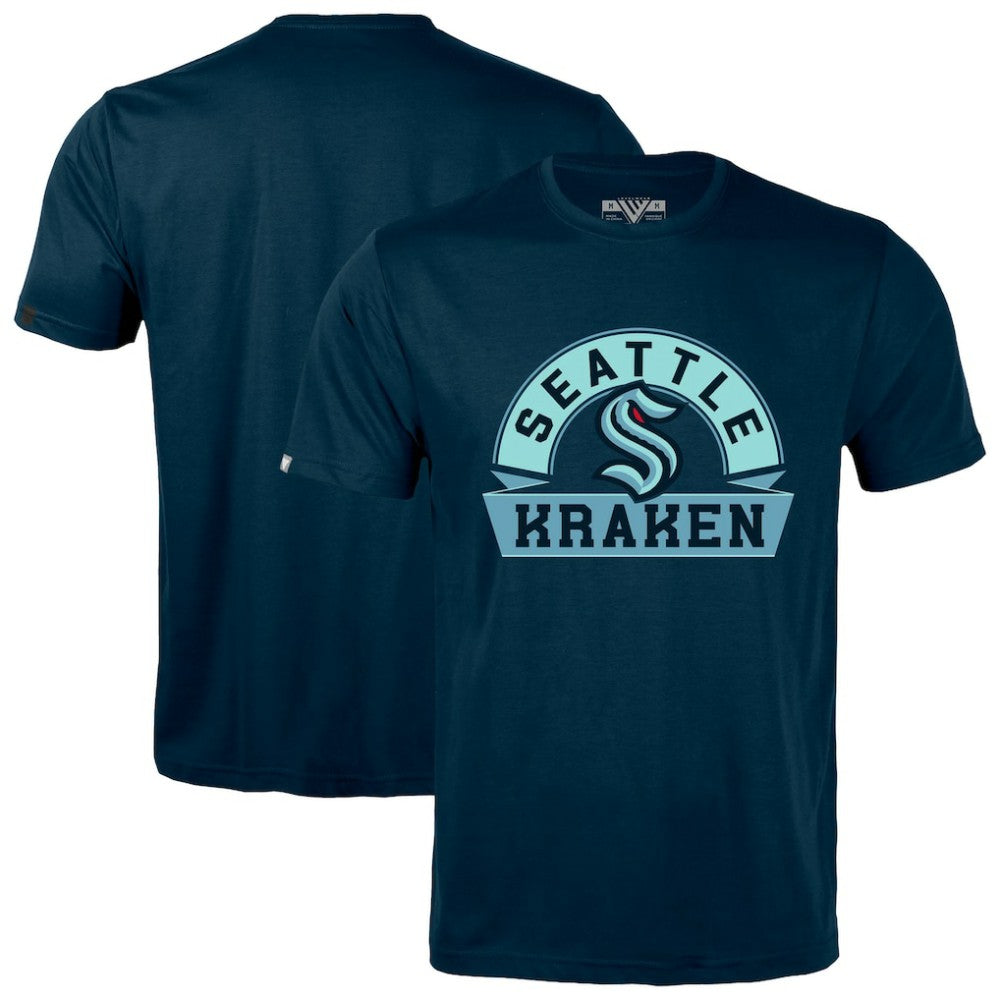 Seattle Kraken Levelwear Richmond Banner Arch T-Shirt Navy