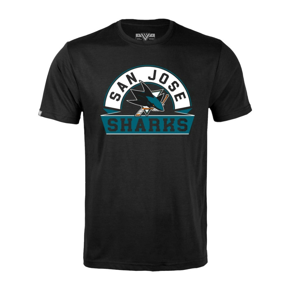 San Jose Sharks Levelwear Richmond Banner Arch T-Shirt Black