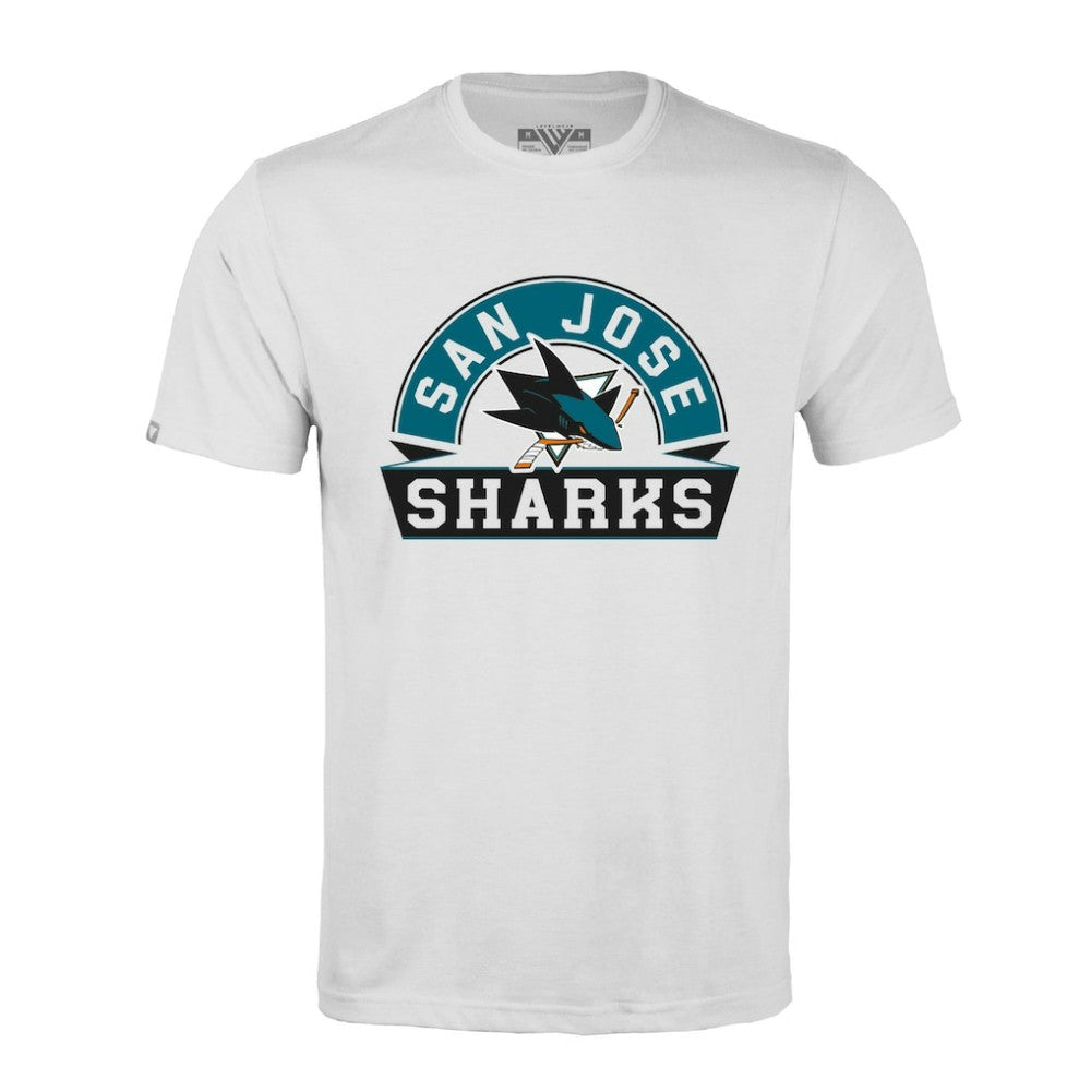 San Jose Sharks Levelwear Richmond Banner Arch T-Shirt White
